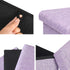B FSOBEIIALEO Storage Ottoman Cube, Linen Small Coffee Table, Foot Rest Stool Seat, Folding Toys Chest Collapsible for Kids Light Purple 11.8"x11.8"x11.8"