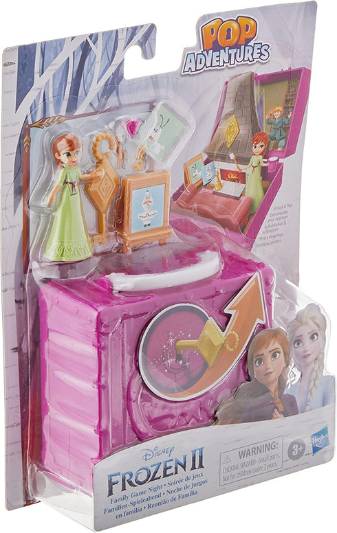 Disney Frozen 2 Pop Adventures Family Game Night Pop-Up Playset with Handle, Including Anna Doll, Toy Inspired 2