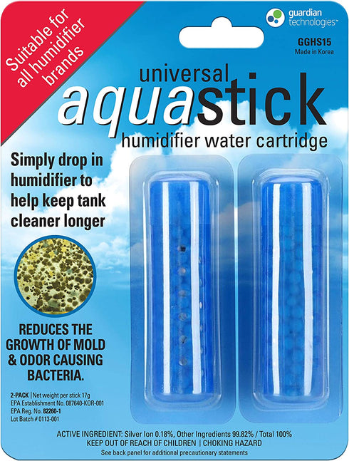 Guardian Technologies GGHS15 Aquastick Antimicrobial Humidifier Treatment, 2-Pack, Pure Guardian Humidifiers, Evaporative Humidifier Water Tanks