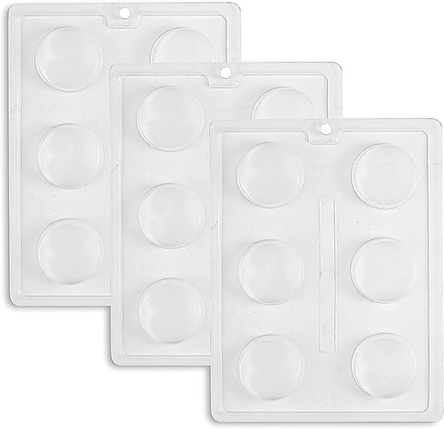 Oreo Mold - 3 Pack, 6 Cylinders Each - Cookie Molds Perfect for Plain or Chocolate Covered Oreos - Round Molds for Candy, Cookies and Chocolate, and Even Soap Molds - Made from Non-Toxic Plastic