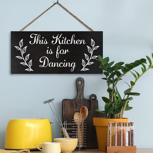 JennyGems Funny Kitchen Signs, This Kitchen is for Dancing, 6x13 Hanging Wood Wall Decor Signs, Farmhouse Kitchen Decor, Kitchen Decorations, Funny Kitchen Wall Art, Home Decor, American Made