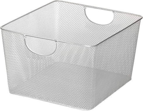 YBM Home Kitchen Pantry Organizer Wire Basket for Shelves, Cabinets, Pantry, Countertop, Mesh Open Storage Bin Metal Basket for Organizing Food Supplies, 10x9x6