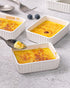 Delling-Ramekins 4 oz-Creme Brulee Ramekins, 6 PACK Square Bowls for Baking, Appetizer Bowls, Serving Bowls, White