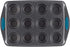Rachael Ray Yum -o! Nonstick Bakeware 12-Cup Muffin Tin With Grips / Nonstick 12-Cup Cupcake Tin With Grips - 12 Cup, Gray