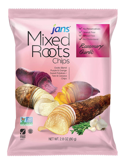 Mixed Roots Chips - All Natural Vegetable Chips (Rosemary Garlic, 2.8 oz)