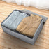 BALEINE 2 Pack 105L Extra Large Blanket Storage Bag, Under Bed Storage Tote for Comforters, Clothes, Linens. Water Resistant and Breathable Closet Bags, Winter Gray