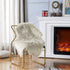 EasyJoy Ultra Soft Fluffy Rugs Faux Fur Rug Chair Cover Seat Pad Fuzzy Area Rug for Bedroom Floor Sofa Living Room (2 x 3 ft Sheepskin, Beige)