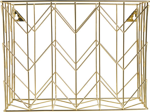 U Brands Hanging File Desk Organizer, Wire Metal, Gold - 894U02-06
