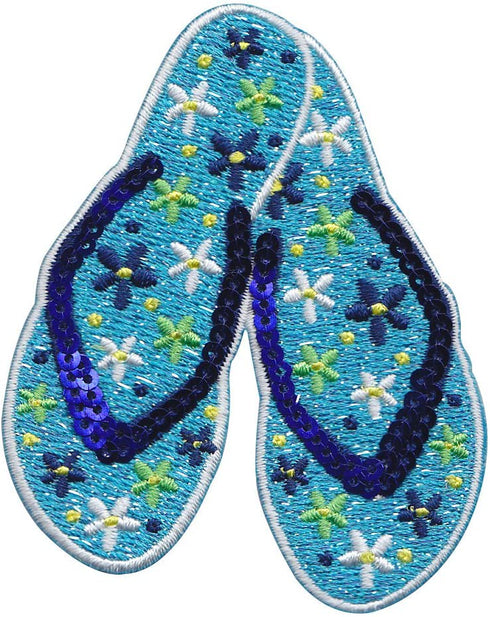 Tervis Sequins Flip Flops Made in USA Double Walled Insulated Tumbler, 24 oz, Clear