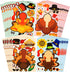 Thanksgiving Stickers, Thanksgiving Crafts for Kids Thanksgiving Games Make Your Own Turkey Stickers for Kids DIY Turkey Games Thanksgiving Party Favors Supplies Prizes Creative Scrapbooks - 24 Sheets