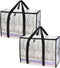 BALEINE 2-Pack 105L Moving Totes with Reinforced Handles, Heavy-Duty UnderBed Storage Bag for Moving Boxes, Clothes, Travel, Attics (105L, 2-Pack White)