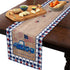 SUN-Shine 4th of July Patriotic Flag Truck Linen Burlap Table Runner Dresser Scarves,Table Runners for Family Dinner Holiday Party Kitchen Tabletop Decor Buffalo Plaid and Polka Dot 13x90In