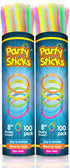 PartySticks Glow Sticks Party Supplies 200pk - 8 Inch Glow in the Dark Light Up Sticks Party Favors, Glow Party Decorations, Neon Party Glow Necklaces and Glow Bracelets with Connectors