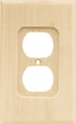 Franklin Brass W10397V-UN-C Square Single Duplex Outlet Wall Switch Plate/Cover, 3 pack, Unfinished Wood, 3 Count