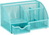 Annova Mesh Desk Organizer Office with 7 Compartments + Drawer/Desk Tidy Candy/Pen Holder/Multifunctional Organizer - Turquoise - Teal