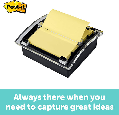 Post-it Pop-up Notes Dispenser, 3x3 in, Black Base Clear Top (DS330-BK)