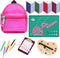 20 Pieces Doll School Supplies Set, Mini Doll Zipper Backpack Doll Books Doll Palette Miniature Paper Clipboard Pencil Rulers and Mat Dollhouse School Accessories Kit for Doll Miniatures Play Set