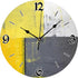 GeTJonesRiGhT Grey and Yellow Decorative Wall Clock, Street Modern Rock Abstract Square-Silent Wall Clock, Best Gift for Loved Ones, Friends, Couples -10 inches