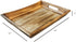 EZDC Coffee Table Tray, Wooden Tray, Ottoman Tray Light Brown 16 x 12 Modern Aesthetic Decorative Serving Tray with Handles for Drinks and Food