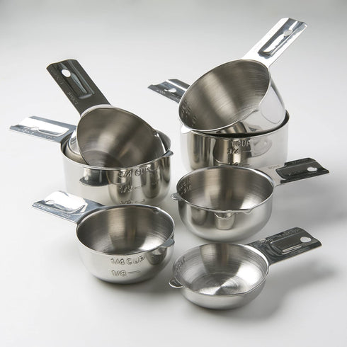 Measuring Cups 7 Piece Set of Quality Professional Grade 18:8 Stainless Steel-Perfect for Dry and Liquid Ingredients