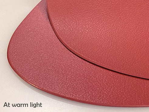 GabrielModu Placemats,Washable Table Mats for Dining Table,Waterproof Durable Reusable Non-Slip Heat-Resistant Stain- Resistant PVC Mats Kitchen,Easy Clean Wipeable Place Mat Set of 4, Wine Red