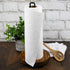 Tribello Modern Farmhouse Paper Towel Holders for Kitchen, Vintage Wire and Wood Countertop Paper Towel Holder