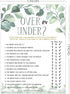 Bridal Shower Games (Set of 6 Fun Activities for 25 Guests), Greenery Floral Eucalyptus Theme