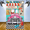 50's Decorations 50's Theme Party Rock and Roll Backdrop Banner Background Photo Booth Props for 1950's Party Decoration