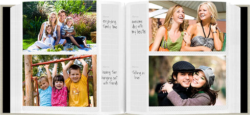 Fabric Frame Cover Photo Album 200 Pockets Hold 4x6 Photos, Biscotti Beige