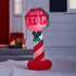 Lights4fun, Inc. 4ft Inflatable Christmas Santa Stop Here Sign Indoor & Outdoor Holiday Decoration with Built-in LED Lights