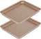 11 Inch Baking Sheets Pan Nonstick Set of 2, Walooza Cookie Sheet Replacement Toaster Oven Tray?Deep Size 1 inch Bakeware, Non Toxic & Heavy Duty & Easy Clean