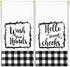 2 Pieces Farmhouse Hand Towel for Bathroom Black White Hand Towels Funny Black and White Bathroom Decor for Bathroom Kitchen Farmhouse Restroom (Classic Style)