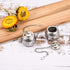 DISIWENE 7 Pack Loose Leaf Tea Infuser, Tea Strainer Stainless Steel Tea Ball with Chain and Drip Trays, small Tea Filter Set for Mug (Silver-Set A)