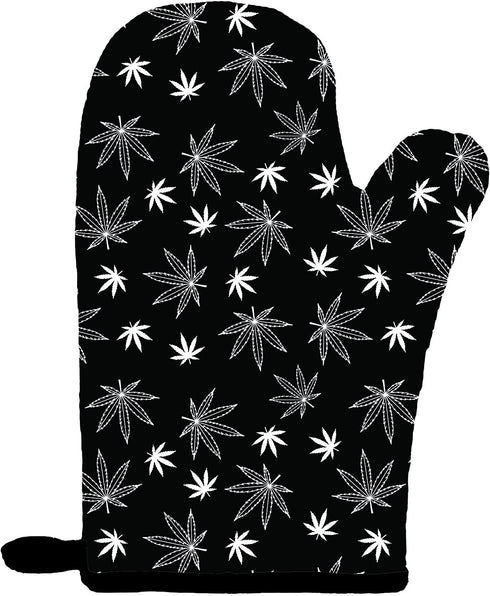 Twisted Wares Oven Mitt - Let's GET Baked - Funny Pot Holder, Heat Resistant Glove - Black