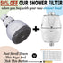 3 Inch High Pressure Shower Head - Best Pressure Boosting, Wall Mount, Bathroom Showerhead For Low Flow Showers, 2.5 GPM - Chrome