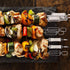 Metal Skewers for Grilling - 10PCS 17" Kabob Skewers for Grilling, Reusable Shish Kabob Skewers, Flat Blade BBQ Skewers with Slider, Stainless Steel Kebab Skewers, Heavy Duty Grilling Accessories