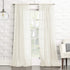 No. 918 Tayla Crushed Texture Semi-Sheer Rod Pocket Curtain Panel, 50" x 95", Cream Off-White