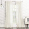 No. 918 Tayla Crushed Texture Semi-Sheer Rod Pocket Curtain Panel, 50" x 120", Cream Off-White
