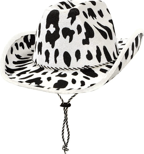 Beistle Adult Size Cow Print, White/Black-for Western Theme, Wild West Party, Cowboy Hat