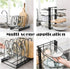 MDHAND Pan Organizer Rack for Cabinet, Pan Pot Lid Organizer Rack with 5 Adjustable Dividers, Kitchen Cookware Storage Rack