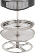 Chrome 1 Liter Large Glass and Stainless Steel French Press Coffee and Loose Leaf Tea Maker