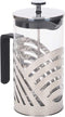 Chrome 1 Liter Large Glass and Stainless Steel French Press Coffee and Loose Leaf Tea Maker