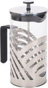 Chrome 1 Liter Large Glass and Stainless Steel French Press Coffee and Loose Leaf Tea Maker
