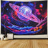 Galaxy Tapestry Trippy Planet Tapestry Psychedelic Mountain Wall Tapestry Space Tapestry Starry Sky Tapestry Forest Tree Tapestry Wall Hanging for Home Decor(78.7"x59.1")