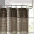 Amherst Fabric Brown Shower Curtain , Pieced Transitional Simple Shower Curtains for Bathroom , 72 X 72 , Natural