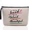 Hanamiya Na Inspirational Gifts for Women Girls Teens Friends-You are Loved Valued Beautiful Motivational Birthday Friendship Personalized Mantra Makeup Bag