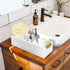 Bathroom Decor Box with Mason Jar and Artificial Flower Toilet Paper Storage Basket Toilet Tank Tray Decorative Box for Bathroom Countertop Kitchen Tabke Livingroom Home Decor