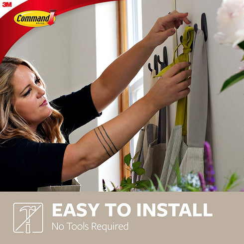 Command Large Forever Classic Metal Hook, Oil Rubbed Bronze, 2-Hooks, 4-Strips, Decorate Damage-Free