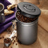 Bretani 24 oz. Stainless Steel Coffee Canister & Scoop Set - Large Airtight Kitchen Storage Container for Storing Beans & Grounds - Dark Gray