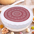 12 Pieces Reusable Bowl Covers Elastic Food Covers Fabric Bowl Covers with 5 Sizes Rustic Cloth Stretchy Dish Covers Washable Food Cover for Bread Proofing Kitchen Container (Mandala Style)
